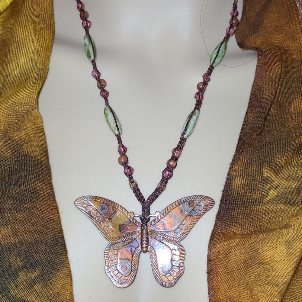 Adjustable Length Butterfly Necklace - Picture 6 of 15